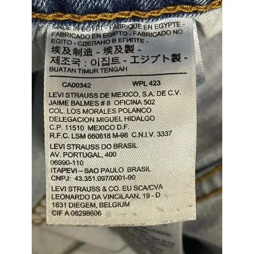 Levis 505 Jeans Mens 36x30 Blue Straight Leg Regular‎ Mid Rise Zip Fly Denim